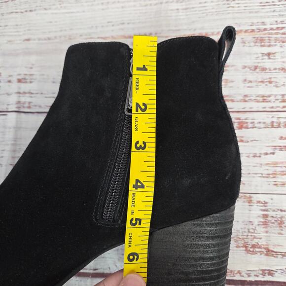 Blondo Womens Siena Black Suede Leather Boots 11 Waterproof Zip Block Heel Lux - Picture 15 of 16